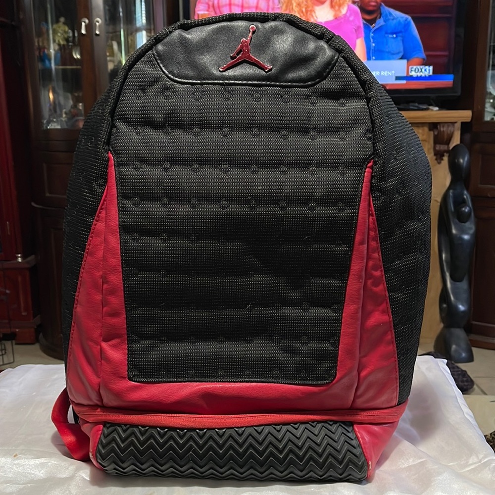 Air Jordan Retro 13 Black/Red Backpack Bookbag 9A1898-KR5 Adult Unisex OS